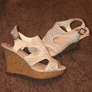 Open toed wedges